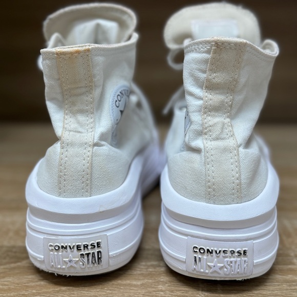 Converse Chunky Platform High Top All Star White Size 7 - Picture 5 of 11